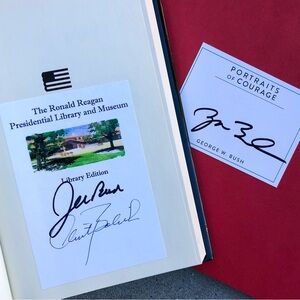 Brothers President George W Bush & Jeb Bush (w/ Clint Bolick) Signed Books LOT!!